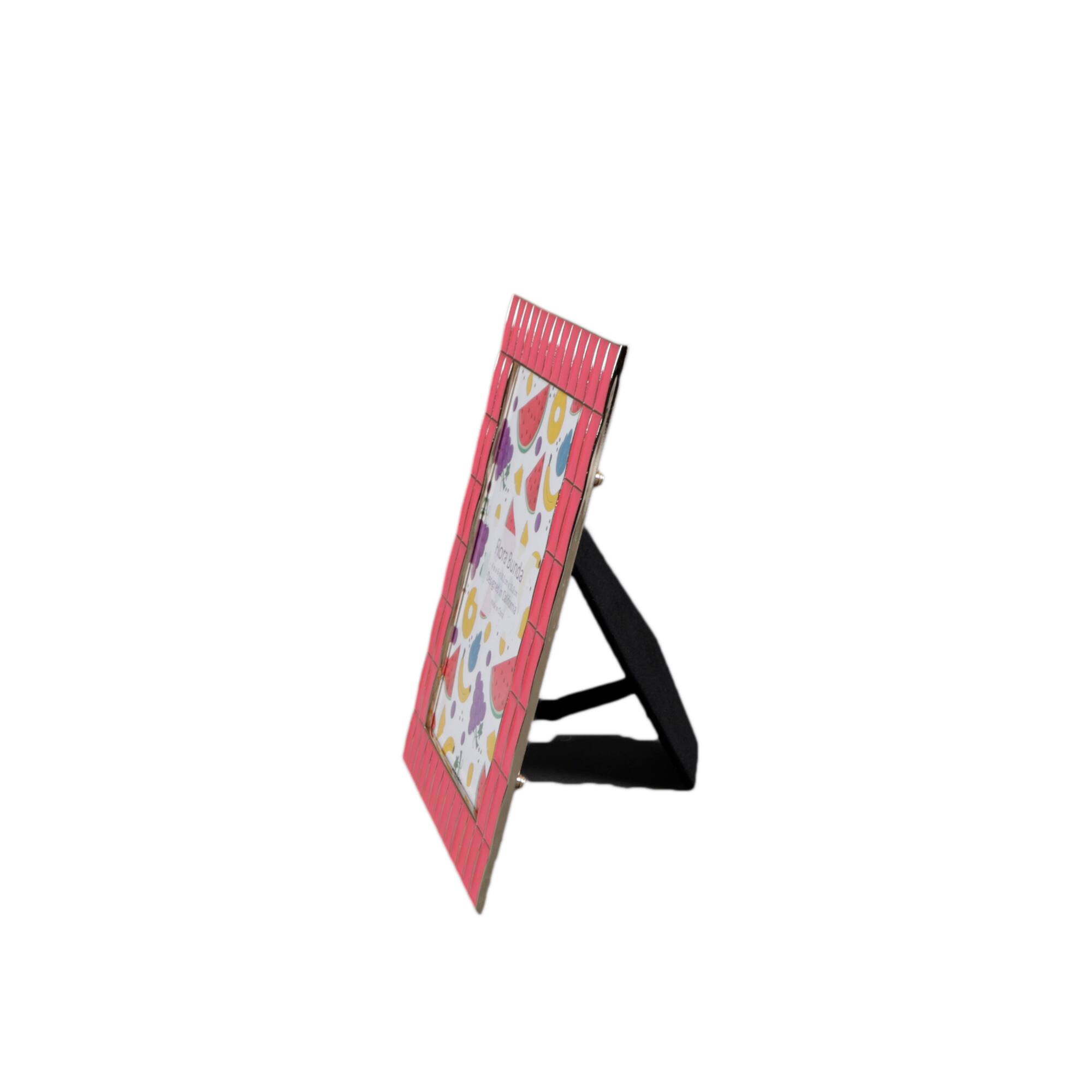 Flora Bunda 4" x 6" Double Brick Wall Zinc Alloy Picture Frame